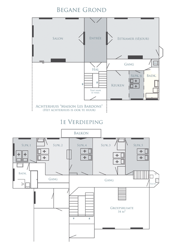 plattegrond maison les bardons